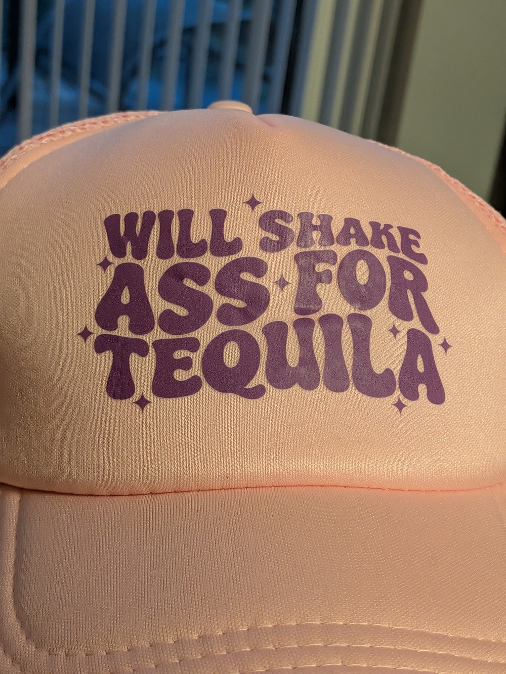 Pink Trucker Hat with "Will Shake π For Tequila" π₯ - Picture 3 of 8
